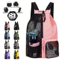 Mesh Beach Backpack With Drawstring Wet Pocket