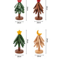 Wooden Christmas Tree-Shaped Cup Coaster For Christmas Gift