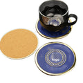 Matal Ring Leather Coasters with Box