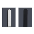 Black Stainless Steel Nail File With Anti-Slip Handle