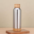 17Oz Bamboo Vacuum Insulated Bottle With Carry Handle