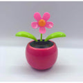 Solar-Powered Dancing Flower Toy Car Decor