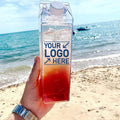 Bpa-Free Portable Reusable Milk Carton-Shaped Juice Bottle