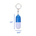 Capsule Shaped Pill Box With Key Ring