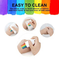 Pride Face Paint Rainbow 6 Color Fan Brush