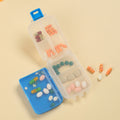 Folding Flip Lid 3-layer 8-compartment Pill Box