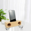 Wooden Cell Phone Holders Loudspeaker Desktop