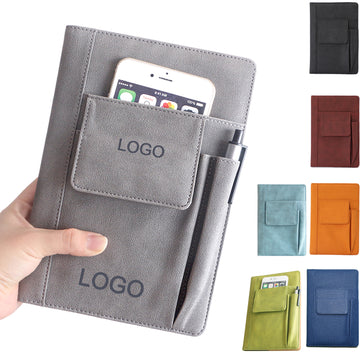 Multi-function PU Leather Pocket Notebook