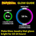 50-Pack Long-Lasting Glow Sticks