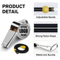 Metal Sports Whistle With Lanyard