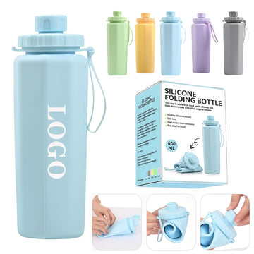 20oz Silicone Foldable Water Bottle