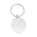 Stainless Steel Metal Round Brand Keychain