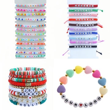 Custom Clay Letter Bracelet