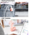 2 In 1 Rechargeable Portable Fan With Power Bank