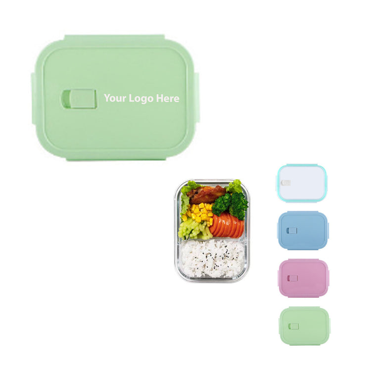 2 Compartment Glass Food Storage Containers With Lids
