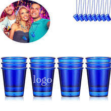 Colorful Shot Glasses On Beaded Necklaces For Parties 2 Oz