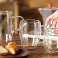 Insulated Clear Glasses Coffee Mug 14 Oz