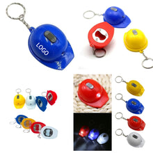 Plastic Helmet Shape LED Bottle Opener Keychain