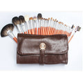 28 Professional Makeup Brush Set With Leather Case