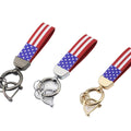 Simple American Flag Shaped Keychain
