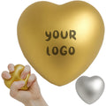 Custom 3" Gold Heart Stress Ball