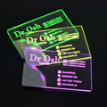 Led Acrylic Light Up Business Card Luminous Name Card