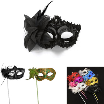 Half Masquerade Hand-Held Mask