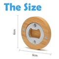 3-In-1 Bamboo Refrigerator Sticker Coaster Bottle Opener
