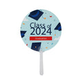 Blank Heat Transfer PET Plastic Fan Advertising Fan