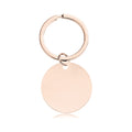 Stainless Steel Metal Round Brand Keychain
