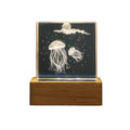 3D Engraved Marine Animal Crystal Cubes Night Light Gift