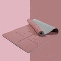 TPE Yoga Mat with Alignment Lines, Strap, and Mesh Bag
