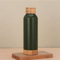 17Oz Bamboo Vacuum Insulated Bottle With Carry Handle
