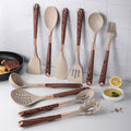 12 Pieces Wood Grain Silicone Cookware