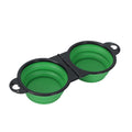 Collapsible Silicone Double Pet Travel Bowl