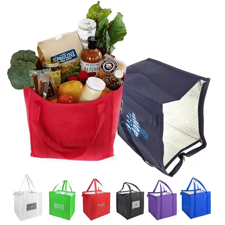 Customizable Thermal Non-Woven Grocery Cooler Bag