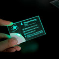 Led Acrylic Light Up Business Card Luminous Name Card