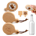 Magnetic Wood Beer Bottle Opener Refrigerator Sticker