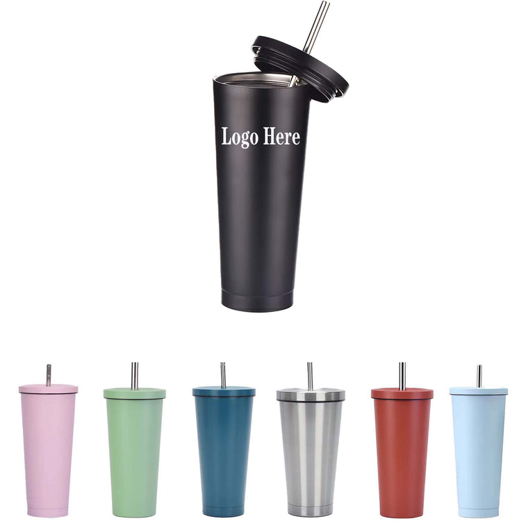18Oz Classic Insulated Coffee Tumbler With Straw