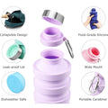 18 Oz Foldable Silicone Water Bottle
