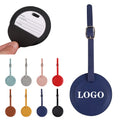 Round Shaped PU Leather Luggage Tags