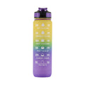 32Oz Sports Water Bottle With Time Marker & Straw