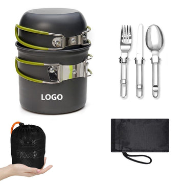 5Pcs Camping Cookware Mess Kit