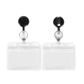 Clear Horizontal Id Badge Holder With Lanyards