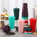 16 oz Reusable Coffee Cups with Lids