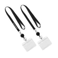 Clear Horizontal Id Badge Holder With Lanyards