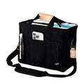 Multi-Pocket Canvas Tote With Crossbody Strap