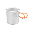 5Oz.Portable Aluminum Alloy Camping Cup With Foldable Handle