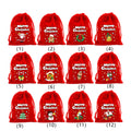 Christmas Drawstring Flannel Candy Bag
