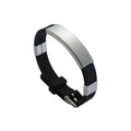 Stainless Steel Silicone Bracelet Wristband Engraved Logo